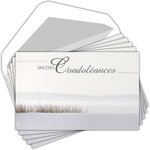 Lot 5 cartes remerciements condoléances +5 enveloppes blanches format 9x14cm