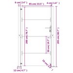 vidaXL Portail de jardin 105x205 cm acier corten