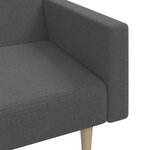 vidaXL Canapé-lit à 2 places gris clair tissu