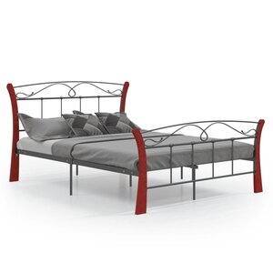 vidaXL Cadre de lit sans matelas noir métal 120x200 cm