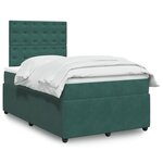 vidaXL Sommier à lattes de lit avec matelas vert foncé 120x190 cm