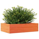 vidaXL Jardinière cire marron 90x60x23 cm bois de pin massif