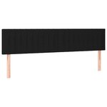 vidaXL Sommier à lattes de lit matelas et LED noir 120x190 cm tissu