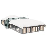 vidaXL Cadre de lit sonoma gris 90x190 cm bois d'ingénierie