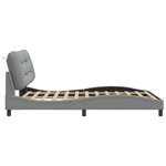 vidaXL Cadre de lit avec LED sans matelas gris clair 120x200 cm tissu