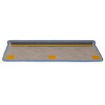 vidaXL Tapis d'escalier autocollants 15 Pièces 65x21x4 cm Bleu