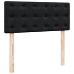 vidaXL Sommier à lattes de lit avec matelas noir 120x190 cm velours