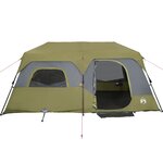vidaXL Tente familiale 9 personnes vert libération rapide imperméable