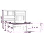 vidaXL Cadre de lit sans matelas 135x190 cm bois de pin massif