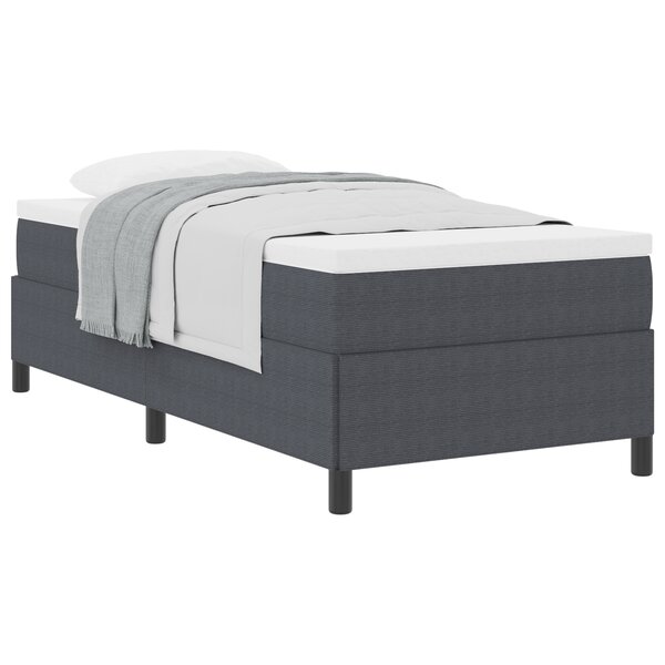 vidaXL Cadre de lit Gris foncé 100x200 cm en Tissu Corduroy