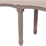 vidaXL Banc Lin Bois massif 150 x 40 x 48 cm Blanc crème