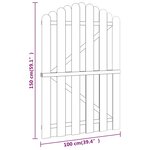 vidaXL Portail de jardin Bois de pin imprégné 100x150 cm