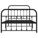 vidaXL Cadre de lit métal sans matelas avec pied de lit noir 107x203cm