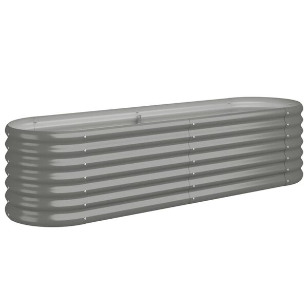 vidaXL Lit surélevé de jardin Acier enduit de poudre 152x40x36 cm gris