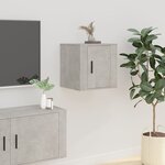 vidaXL Meuble TV mural Gris béton 40x34 5x40 cm