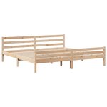 vidaXL Cadre de lit avec tête de lit 200x200 cm Bois de pin massif