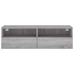 vidaXL Meuble TV mural sonoma gris 100x30x30 cm bois d'ingénierie