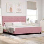Cadre de Lit vidaXL Rose 200x200 cm Velours