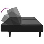 vidaXL Ensemble de canapés 2 Pièces noir similicuir