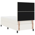 vidaXL Lit à ressorts avec matelas & LED crème 80x200 cm en velours côtelé
