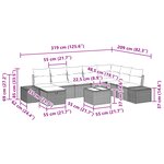 vidaXL Ensemble de canapé de jardin 9 pièces noir en poly rattan