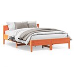 vidaXL Cadre de lit sans matelas cire marron 120x200cm bois pin massif