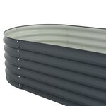vidaXL Lit surélevé de jardin 240x80x44 cm Acier galvanisé Gris
