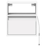 vidaXL Meuble TV mural avec lumières LED blanc 41x31x45 cm