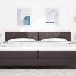 Tête de lit LED vidaXL en tissu marron foncé 200 cm avec design géométrique