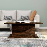 vidaXL Table basse Chêne fumé 102x55 5x40 cm Bois d'ingénierie