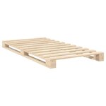vidaXL Cadre de lit et tête de lit 100x200 cm bois de pin massif