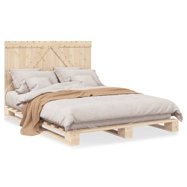 vidaXL Cadre de lit sans matelas avec tête de lit 160x200 cm