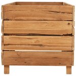 vidaXL Lit surélevé 150x40x38 cm bois de teck recyclé et acier