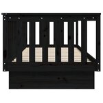 vidaXL Lit de jour sans matelas noir 80x200 cm bois de pin massif