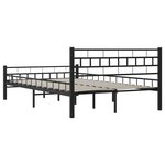 vidaXL Cadre de lit sans matelas noir acier 120x200 cm