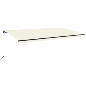 vidaXL Auvent manuel rétractable 600x350 cm Crème