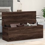 vidaXL Boîte de rangement chêne marron 102x35x35 cm bois d'ingénierie