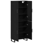 Armoires vidaXL 2 Pièces Chêne noir 69 5x34x180 cm Bois d'ingénierie