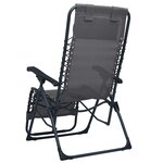 vidaXL Chaises pliables de terrasse lot de 2 Gris Textilène