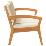 Banc de jardin vidaXL avec coussins 115x70x72 cm en bois d'acacia
