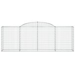 vidaXL Paniers à gabions arqués 8 Pièces 300x50x100/120 cm fer galvanisé