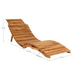 Chaise longue pliable en teck ARRIETA