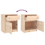 vidaXL Tables de chevet 2 Pièces 40x31x50 cm bois de pin massif