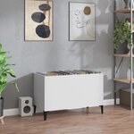 vidaXL Armoire à disques blanc 74 5x38x48 cm bois d'ingénierie