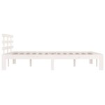 vidaXL Cadre de lit sans matelas blanc bois massif 180x200 cm