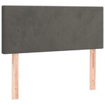 vidaXL Sommier à lattes de lit et matelas Gris foncé 90x190 cm Velours