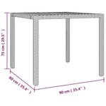 vidaXL Ensemble de bistro de jardin 3 Pièces coussins noir poly rotin