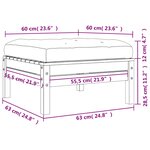 vidaXL Repose-pieds de jardin avec coussins lot de 2 bois pin imprégné