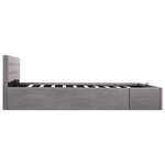 vidaXL Cadre de lit à stockage hydraulique Taupe Tissu 140x200 cm