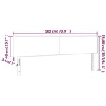 vidaXL Tête de lit à LED Vert foncé 180x5x78/88 cm Velours